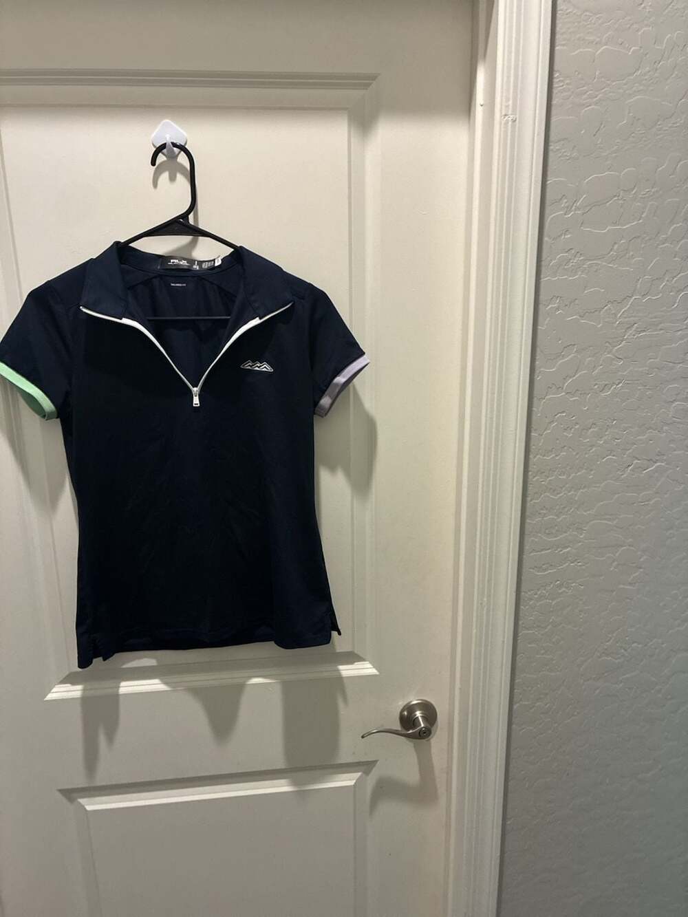 RLX Ralph Lauren Women's Air Tech Tricolor Quarter-Zip Short Sleeve Golf Polo Na